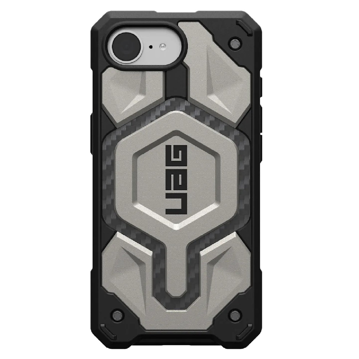 UAG Monarch Pro MagSafe Apple  iPhone 16E Refresh /  iPhone 16E (6.1') Rugged Case-Titanium (114497113636), 25ft. Drop Protection,10 Years Warranty