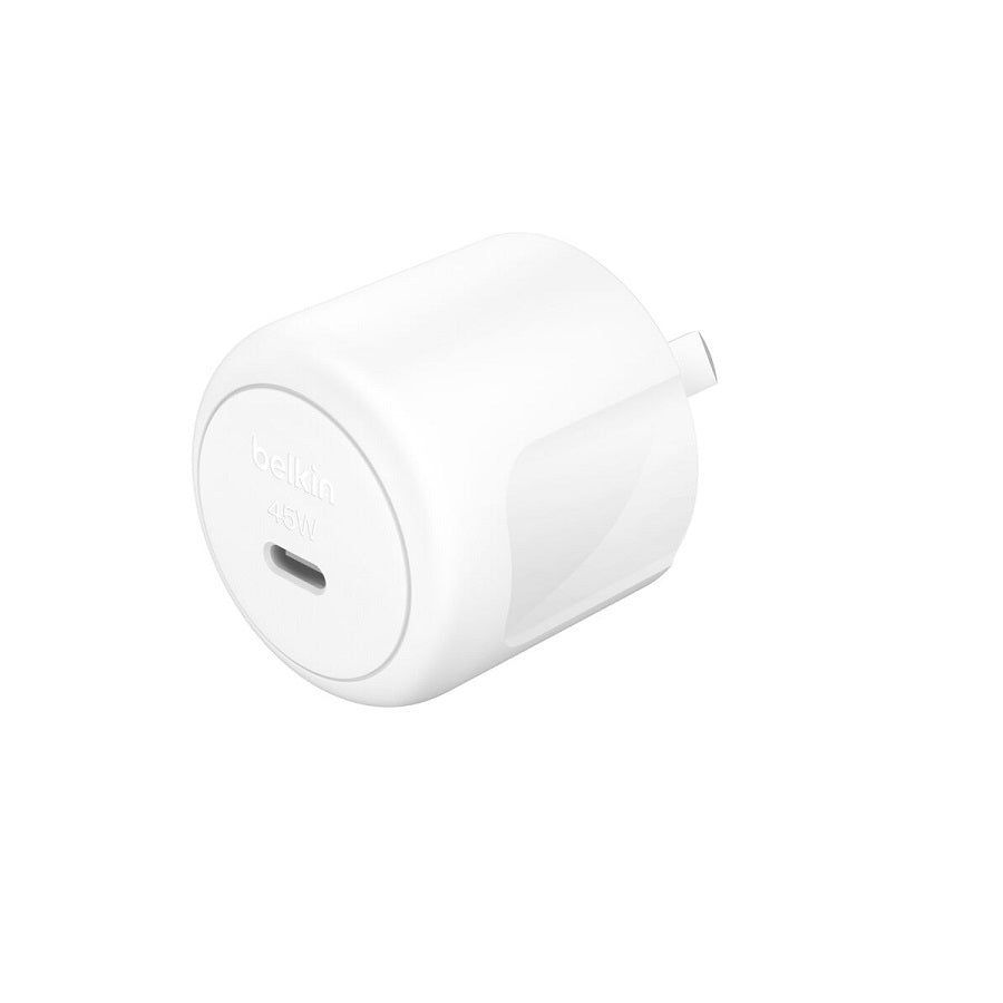 Belkin BoostCharge Compact 45W USB-C PD 3.1 Wall Charger - White (WCA013auWH), Safe & Efficient, Apple, CEW $2500, 2 Years Warranty