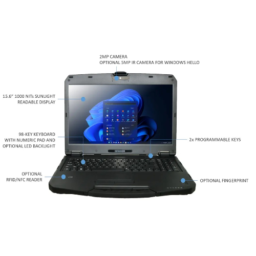 DURABOOK S15, 15' FHD, Intel® Core™ i5-1235U, Windows 11, 16GB RAM, 1TB PCIe SSD,Wi-Fi 6E, Bluetooth v5.3, - 1000 NIT DAYLIGHT , 3 year Warranty