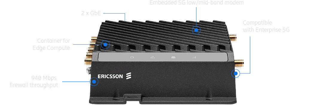 Cradlepoint R980 3-yr NetCloud Mobile Performance Router Essentials Plan, and R980 Router with WiFi (5G modem 4FF SIM slots, and embedded eSIM), no AC
