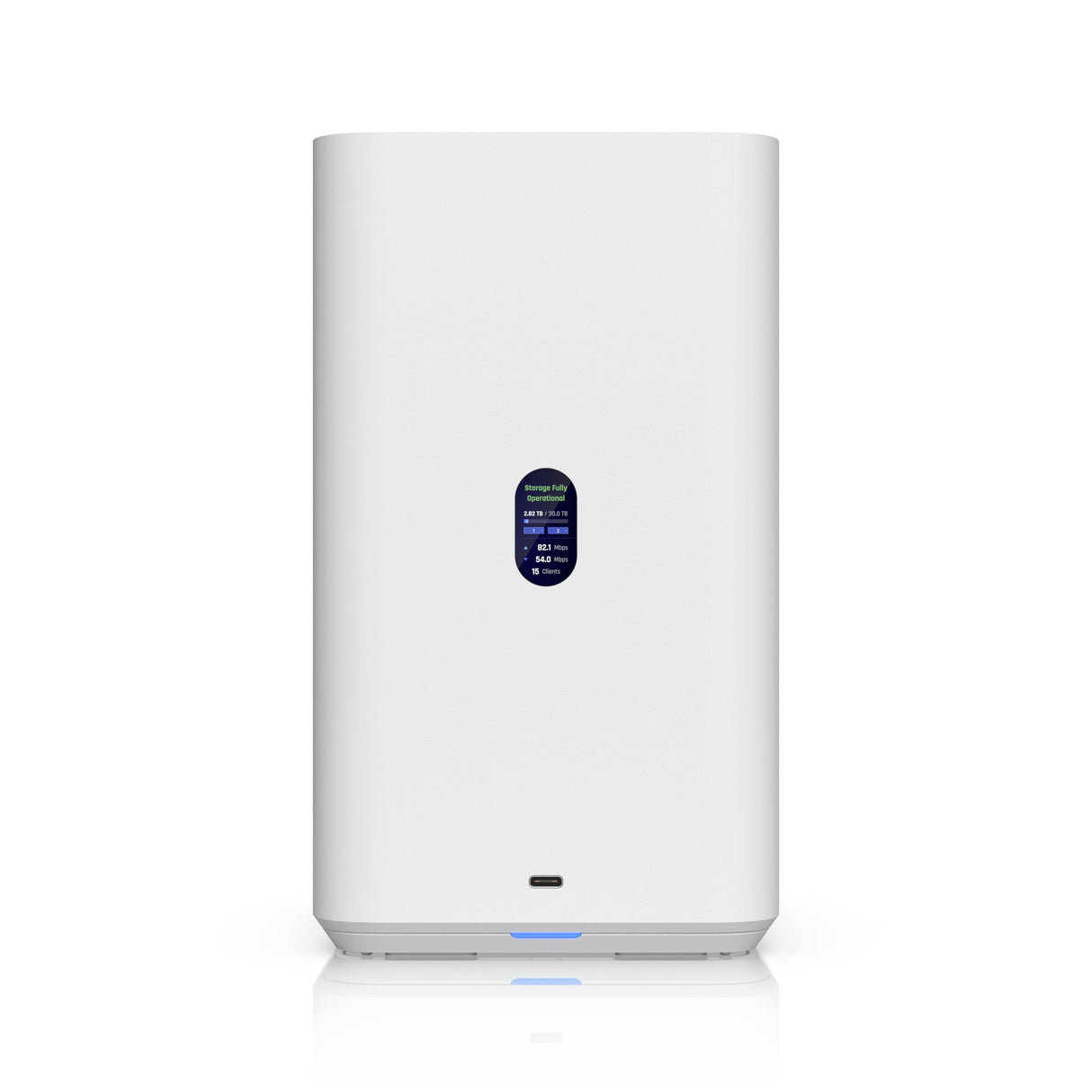 Ubiquiti UNAS 2, White, UniFi Network Attached Storage (2) 3.5' HDD Bays, 2.5 GbE Networking, USB-C Connectivity, Included PoE++ Adapter, Compact Foot