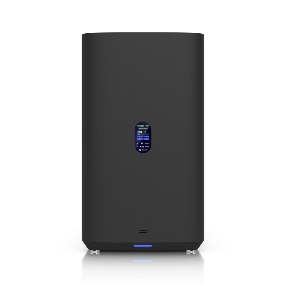Ubiquiti UNAS 4, Black, UniFi Network Attached Storage(4) 2.5/3.5'HDD Bays, (2)M.2NVMe SSD, 2.5GbE Networking, USB-C Conn, PoE+++ Adapter Compact