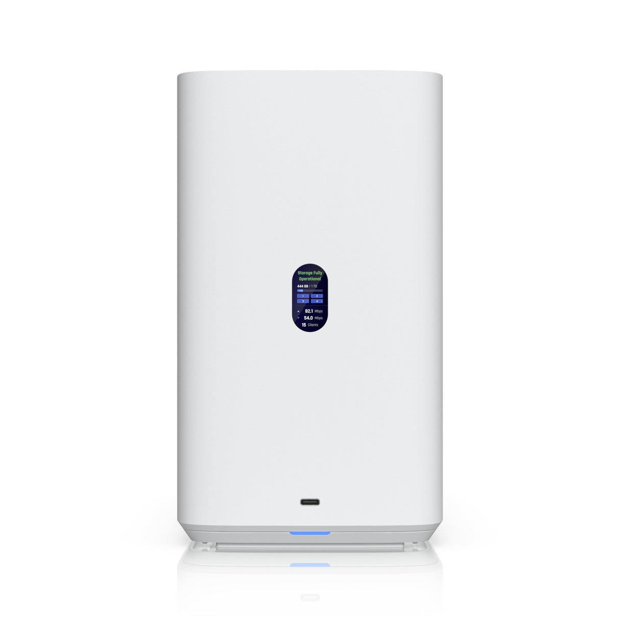 Ubiquiti UNAS 4, White, UniFi Network Storage (4)2.5/3.5' HDD Bays,(2)M.2 NVMe SSD Cach Slot,2.5 GbE, USB-C Connect, PoE+++ Adapter, Compact Footprint