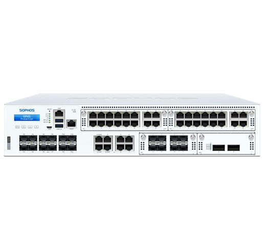 Sophos XGS 6500 Security Firewall Appliance, Rack 2U, FW 120G, TP 53.5G, VPN 109.8G, 8x1GbE, 12x10Gb SFP+.