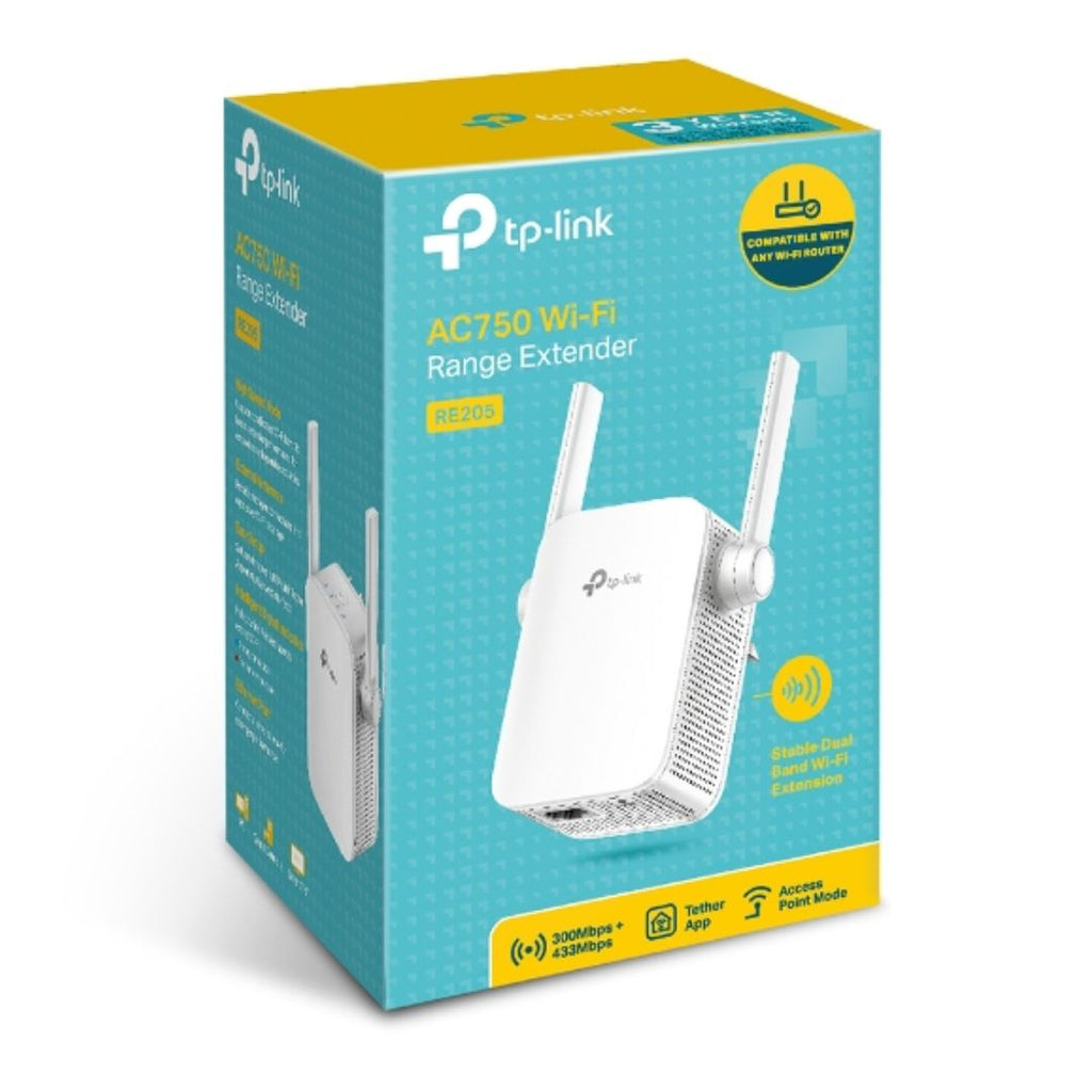 TP-Link RE205 AC750 Wi-Fi Range Extender Dual Band