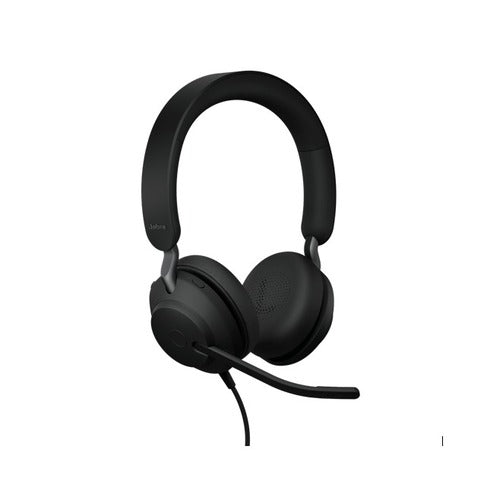 Jabra Evolve2 40 SE Wired USB-CA UC Stereo Headset, 360° BusyLight, Noise Isolationg Ear Cushions, 2Yr Warranty, Plug-and-play,3-Microphone Technology