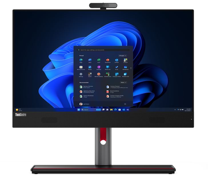 LENOVO ThinkCentre M90A G5 AIO 23.8'/24' FHD Intel i5-14500 8GB DDR5 256GB SSD Windows 11 Pro 3yrs OS Wty Webcam Speakers Keyboard Mouse