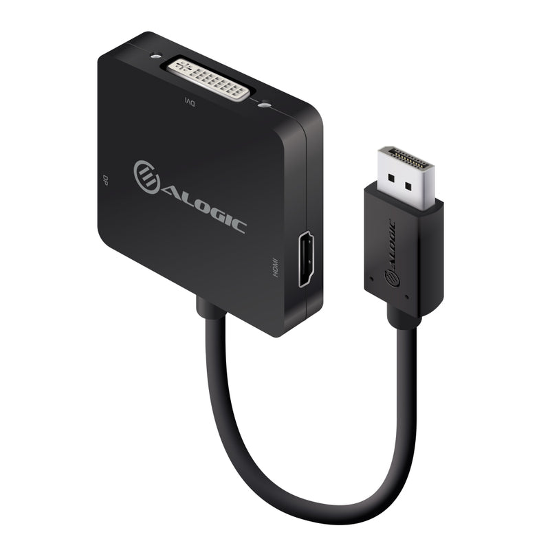 3-in-1 DisplayPort to DisplayPort HDMI DVI Adapter - Elements Series