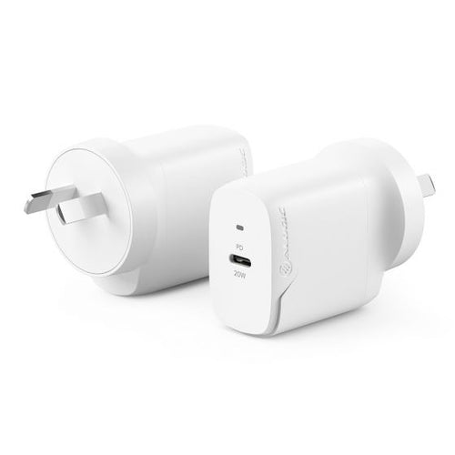 1x20 Rapid Power 20W Wall Charger - White